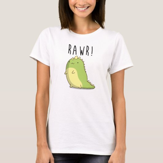 Kawaii Rawr Dinosaurier T-Shirt (Vorderseite)