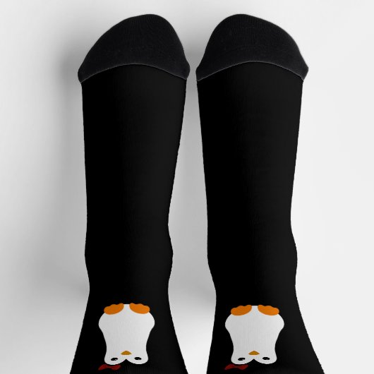Kawaii Red Bow Penguin Socken (Oben)