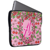 Kawaii Red Cherry Vibes Cute Girly Aesthetic Laptopschutzhülle (Vorne Rechts)