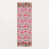 Kawaii Red Cherry Vibes Cute Girly Aesthetic Yogamatte (Rückseite)
