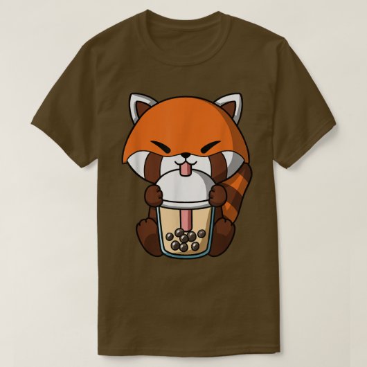 Kawaii Red Panda Boba Milk Tea Bubble Tee Anime (Design vorne)