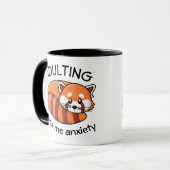 Kawaii Red Panda: Erwachsenwerden gibt mir Angst Tasse (Vorderseite Links)