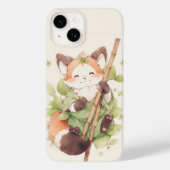Kawaii Red Panda Hold Stick Case-Mate iPhone Hülle (Rückseite)