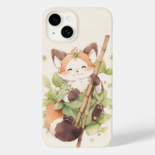 Kawaii Red Panda Hold Stick Case-Mate iPhone 14 Hülle