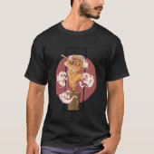 Kawaii Red Panda With Japanese Koi Ghosts T-Shirt (Vorderseite)