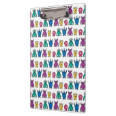 Kawaii Regenbogen-alien-Monster-Muster Klemmbrett (Links)