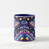 Kawaii Regenbogen Alien Tasse (Zentrum)