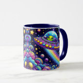 Kawaii Regenbogen Alien Tasse (VorderseiteRechts)