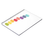 Kawaii Regenbogen StaplungsMacarons Notizblock (Linke Seite)