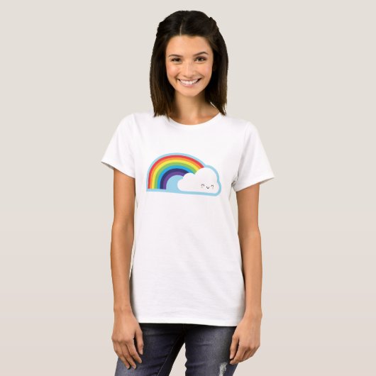 Kawaii-Regenbogen T-Shirt (Vorne ganz)