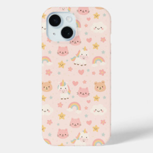 Kawaii Regenbogen-Tier Nahtloses Muster Cute Case-Mate iPhone Hülle