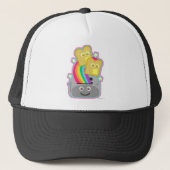Kawaii Regenbogen-Toast-Spaß Truckerkappe (Vorderseite)