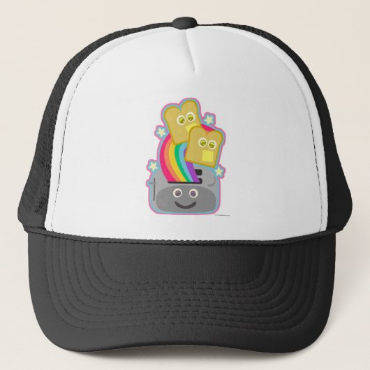 Kawaii Regenbogen-Toast-Spaß Truckerkappe (Vorderseite)