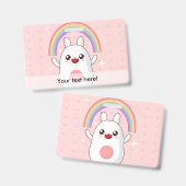 Kawaii-Regenbogenhalbkugel Ausweis (Vorder- & Rückseite)