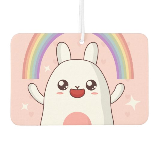 Kawaii-Regenbogenhalbkugel Autolufterfrischer (Vorderseite)