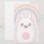 Kawaii-Regenbogenhalbkugel Briefpapier (Vorne/Hinten)