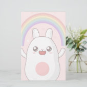 Kawaii-Regenbogenhalbkugel Briefpapier (Stehend Vorderseite)