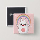 Kawaii-Regenbogenhalbkugel Button (Vorne & Hinten)