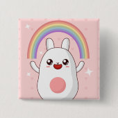 Kawaii-Regenbogenhalbkugel Button (Vorderseite)