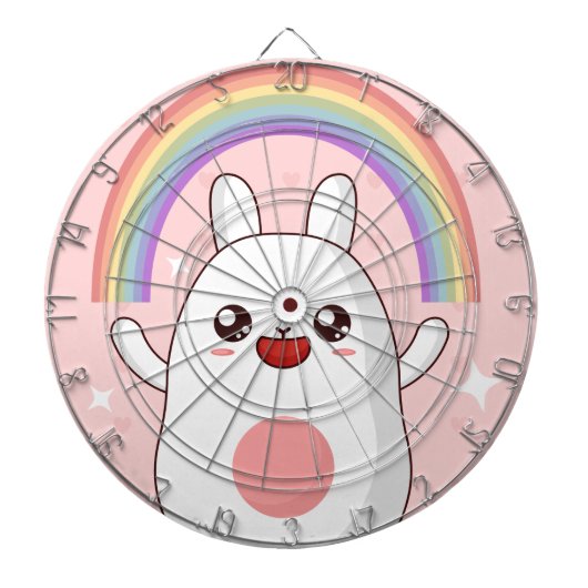 Kawaii-Regenbogenhalbkugel Dartscheibe (vorne)