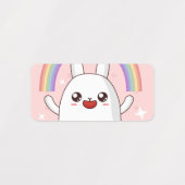 Kawaii-Regenbogenhalbkugel Etiketten (Design 1)