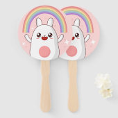 Kawaii-Regenbogenhalbkugel Fächer (Vorne und Hinten)
