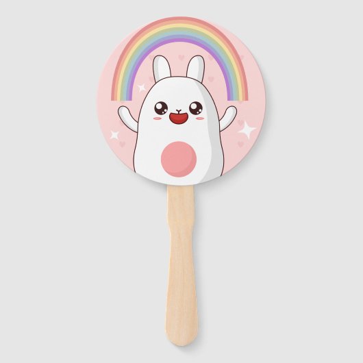 Kawaii-Regenbogenhalbkugel Fächer (Vorderseite)