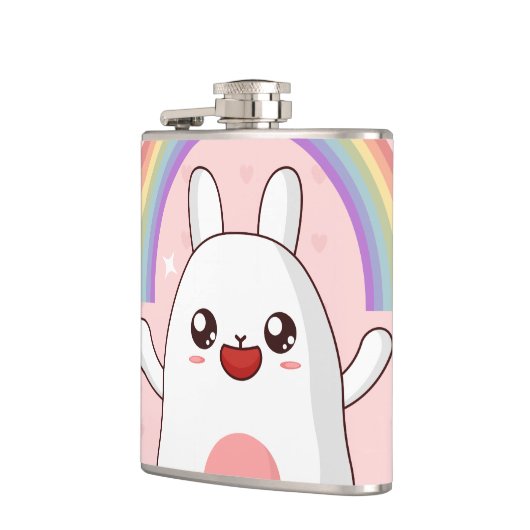 Kawaii-Regenbogenhalbkugel Flachmann (Links)