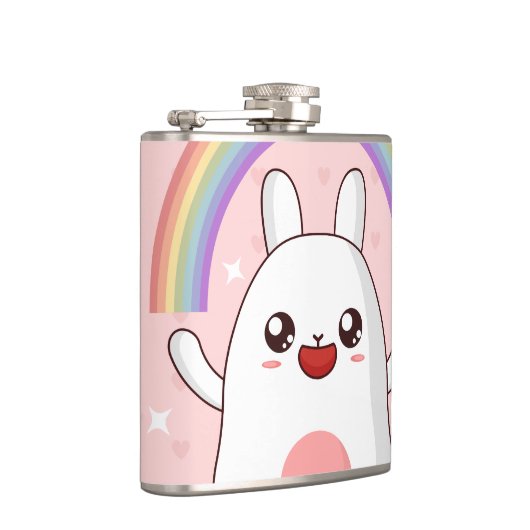 Kawaii-Regenbogenhalbkugel Flachmann (Rechts)