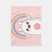 Kawaii-Regenbogenhalbkugel Fleecedecke (Vorderseite)