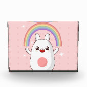 Kawaii-Regenbogenhalbkugel Fotoblock (Vorderseite)