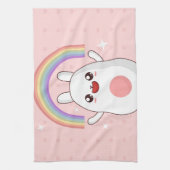 Kawaii-Regenbogenhalbkugel Geschirrtuch (Vertikal)