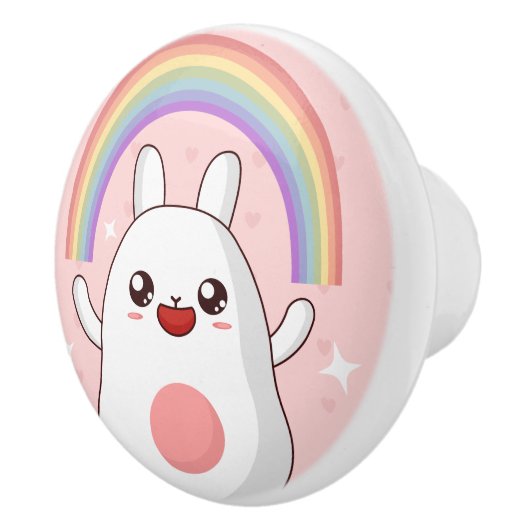 Kawaii-Regenbogenhalbkugel Keramikknauf (Rechts)