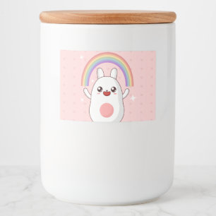 Kawaii-Regenbogenhalbkugel Lebensmitteletikett