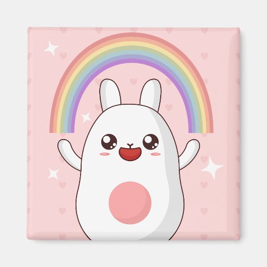 Kawaii-Regenbogenhalbkugel Magnet (Vorne)