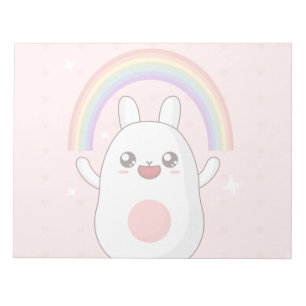 Kawaii-Regenbogenhalbkugel Notizblock
