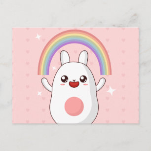 Kawaii-Regenbogenhalbkugel Postkarte