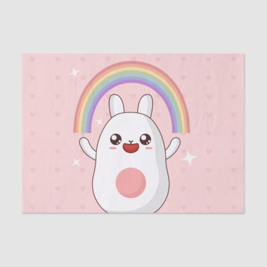 Kawaii-Regenbogenhalbkugel Seidenpapier (Vorderseite)