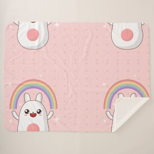 Kawaii-Regenbogenhalbkugel Sherpadecke (Vorderseite (Horizontal))