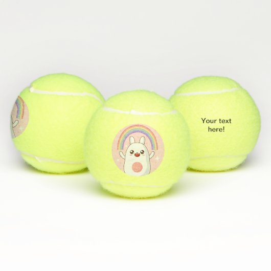 Kawaii-Regenbogenhalbkugel Tennisbälle (Multi)