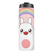Kawaii-Regenbogenhalbkugel Thermosbecher (Vorderseite)