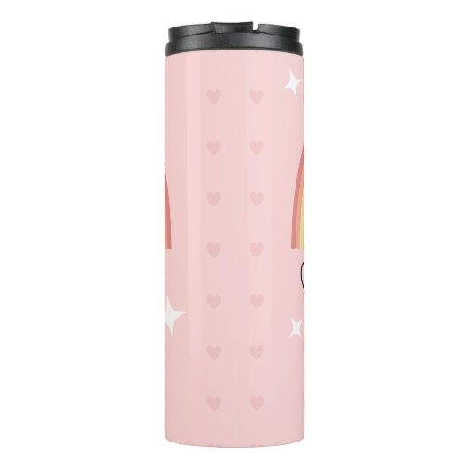 Kawaii-Regenbogenhalbkugel Thermosbecher (Rückseite)