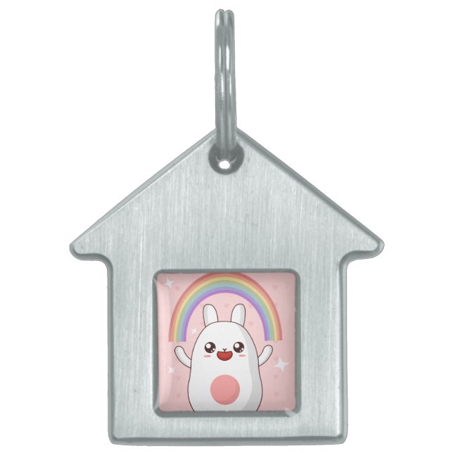 Kawaii-Regenbogenhalbkugel Tiermarke (Vorderseite)