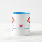 Kawaii Regenbogenpony - personalisiert Tasse (Zentrum)