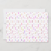 Kawaii Regenbogenpopsikel Geburtstag niedlich Let' Einladung (Rückseite)