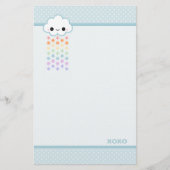 Kawaii-Regenbogenschnee Briefpapier (Vorderseite)