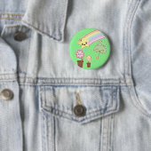 Kawaii Regenbogenwettermuster so niedlich Button (Beispiel)