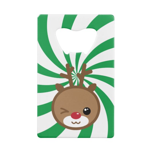 Kawaii Reindeer Bottle Opener Geldkarten Flaschenöffner (Rückseite)