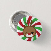 Kawaii Reindeer Button (Vorne & Hinten)
