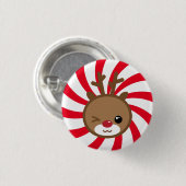 Kawaii Reindeer Button (Vorne & Hinten)